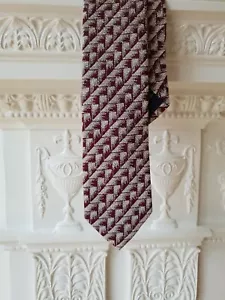 Corbata de seda borgoña texturizada espina de arenque Duchamp - Imagen 1 de 6