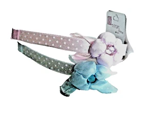 Girl's Children's Headbands Blue And Pink Colored Stones Set Of Two New With Tag - Picture 1 of 1