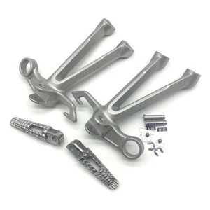 Silver Passenger Rear Foot Pegs Bracket For Suzuki GSXR GSX-R1000 2009-2016 K9 - Picture 1 of 7