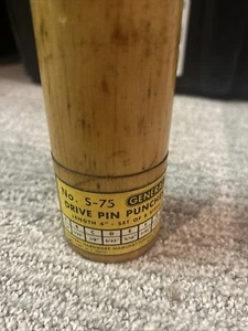 GENERAL TOOLS NO. S-75 8 PIECE DRIVE PIN PUNCHES IN WOOD BOX 1/16" - 5/16"  USA - Picture 1 of 7