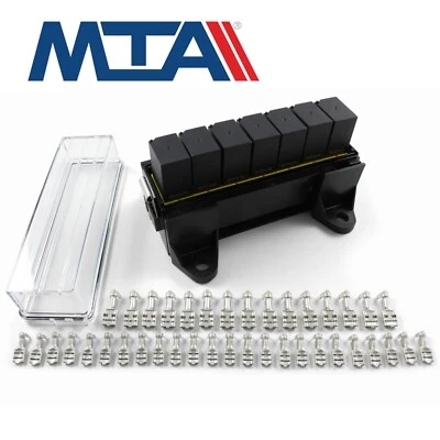 Micro Relay Box 7 Way for Micro Relays Holder / Block 12v / 24v MTA Italy - Image 1 of 4