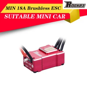 Rocket Mini 18A Brushless ESC Pink for Kyosho Mr03 Pro 1/24 1/28 1/32 RC Car - Picture 1 of 7