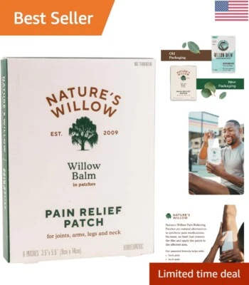 Parches de alivio del dolor con aceites esenciales Nature's Willow Extra Strength - 6 unidades Foto 1 de 4
