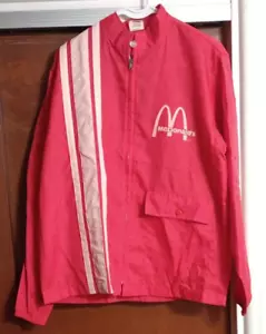 CHAQUETA EBERT MCDONALDS ESTILO CARRERAS EMPLEADO USADA ROJA MEDIANA VINTAGE AÑOS 60 70S - Imagen 1 de 5