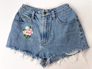Vintage Union Bay Handmade Embroidered High Waist California Short Shorts  - Picture 1 of 12