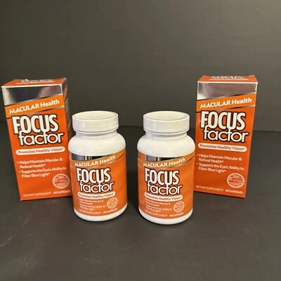 2 x Focus Factor Salud Macular Visión Saludable - 60 Cápsulas **Exp. 08/25 Foto 1 de 4