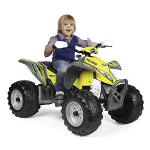 Polaris Outlaw Citrus 12 Volt Ride on ATV Weight Cap 85 Lbs Ages 3-7 USA ONLY - Picture 1 of 7