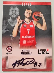 2023-24 H&C LKL Mazeikiai Autograph #MAZ-A02 Martynas Paliukenas 11/20 - Bild 1 von 2