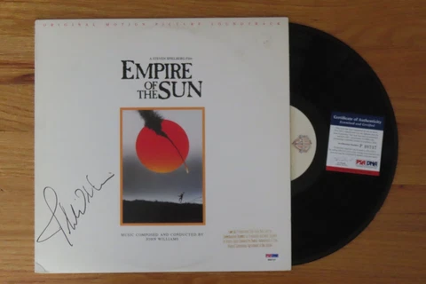 Conductor JOHN WILLIAMS signed EMPIRE OF THE SUN Soundtrack Record PSA P99737 Cover
