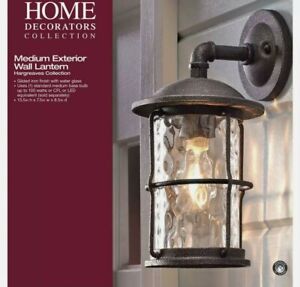  Home Decorators Collection 1-Light Gilded Iron 13.5 in. Outdoor Wall Lantern