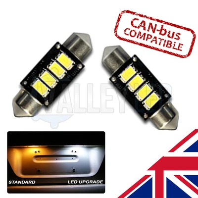 Audi R8 07-on SUPER STRONG Canbus Blanco Brillante Matrícula LED 36 mm C5W Bombillas Foto 1 de 3