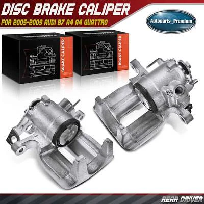 2pcs Rear Left & Right Brake Caliper for Audi A4 A4 Quattro 2005 2006 2007-2009 - Image 1 of 4