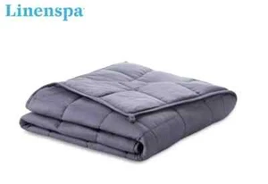 Linenspa 15 lb. Weighted Blanket 48"x72" Full - Relief, Comfort and Sleep Aid ✅ - Picture 1 of 9