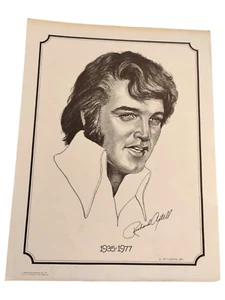 Elvis Presley-Impresión-Richard Axtell-1977 Loncol Inc.-Boxcar Enterprises 13 x 9 G - Imagen 1 de 11
