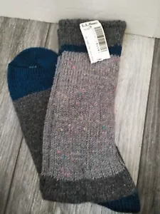 Vintage Wigwam  L.L. BEAN  MEN'S HIGH TREK CREW SOCKS GREY-MULTI-COLOR - Picture 1 of 8