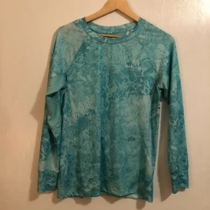 Realtree Fishing Unisex Green Wicking T-shirt long sleeve pullover size Small - Picture 1 of 7