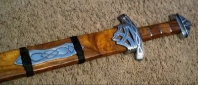 Hand Forged Damascus Steel Viking Sword  Battle Ready Medieval Sword +Scabbard - Image 1 of 4