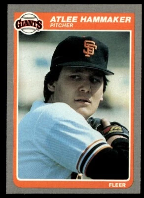 1985 Fleer #608 Atlee Hammaker San Francisco Giants - Image 1 of 2
