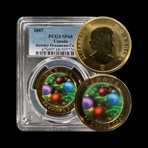 CANADA. 2007, 50 Cents - PCGS SP68 - Holiday Lenticular, Christmas Ornaments - Picture 1 of 9