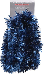 Christmas Concepts® 3m/9.8ft Chunky/Fine MIDNIGHT BLUE Xmas Tree Tinsel (T57) - Picture 1 of 4