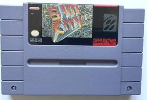 SIM CITY ~ CARTUCHO VIDEOJUEGO SUPER NINTENDO SNES VINTAGE - Imagen 1 de 2