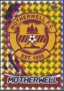 TOPPS MATCH ATTAX SPL-2017-18- #127-INSIGNIA DEL EQUIPO MOTHERWELL-LÁMINA PLATEADA - Imagen 1 de 1