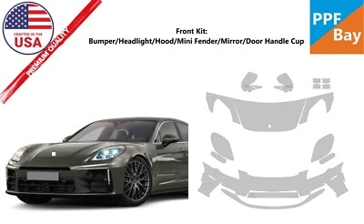 Для Porsche Panamera Base/4/4S 2024-2025 передняя защитная краска пленка PreCut PPF - Изображение 1 из 4