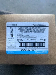 Thomas and Betts 60278 Compression Lug 750 MCM AL 2 Hole - Box Of 5 - Picture 1 of 5