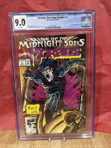 Morbius The Living Vampire #1 Rise Of Midnight Sons  1992) CGC 9.0 Comic Graded - Picture 1 of 3