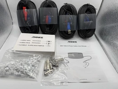 ANNKE 4x 30M 100FT CCTV Camera DVR Video Power Security Surveillance Cable Wire - Image 1 of 3