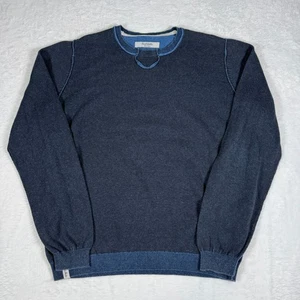 Fred Mello Herren Pullover dunkelblau Rundhals Strick Gr. Large Freizeitpullover - Bild 1 von 8