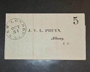 1854 NY Central Railroad Proxy – Miner to Corning & Pruyn, Stampless Cover - Picture 1 of 6