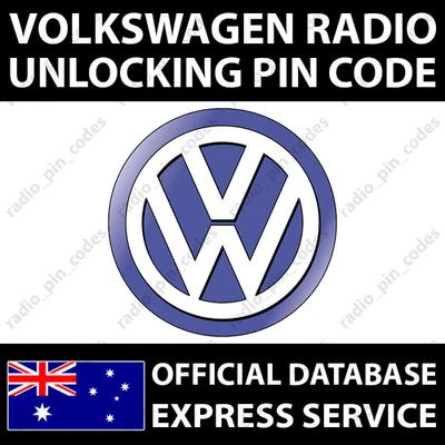VW VOLKSWAGEN RADIO PIN CODE ALL MODELS RNS VWZ1Z2 VWZ1Z3 VWZAZ2 VWZ1Z7 VWZ6Z7 - Image 1 of 4