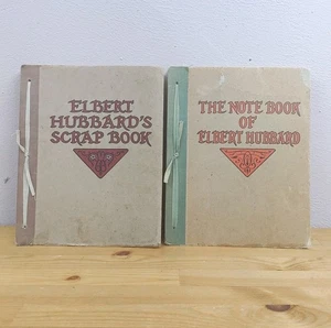 Antik 1923 2er Set Elbert Hubbards Sammelalbum & Notizbuch von Elbert Hubbard - Bild 1 von 13