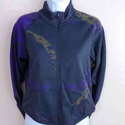 Chaqueta Gymshark Sweat Sin Costuras Cremallera XXL Negra Púrpura Estampado Oliva Rendimiento Foto 1 de 4