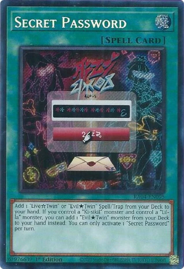 Secret Password - RA04-EN095 - Secret Rare - 1st Edition Near Mint Yugioh! Card - Image 1 of 1