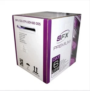 Securi-Flex Premium SFX CAT6 Ethernet LAN CCTV Cable Purple LSZH Cat 6 Copper - Afbeelding 1 van 2
