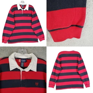 Chaps Ralph Lauren Vtg  Rugby Polo Shirt Mens Large Colorblock 90s Y2k Preppy - Picture 1 of 10