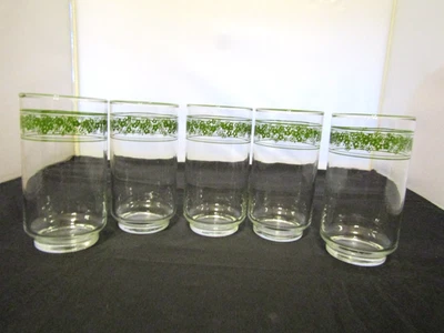 Vintage Libbey Adorable Spring Blossom/Crazy Daisy 12 Oz. Glasses Set of 5 - Image 1 of 4