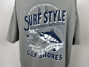 Surf Style Gulf Shores T-Shirt 2XL Alabama Marlin Fishing Saltwater Beach Gray - Picture 1 of 12