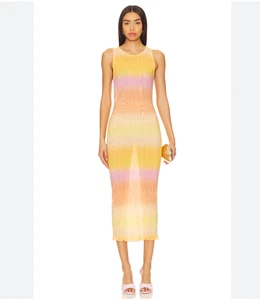 Lovers and Friends Giada Kleid Damen XS Mehrfarbig Ombre Plissee Maxi Ärmel - Bild 1 von 5