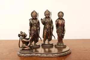 Sri Ram Darbar Rama Sita Lakshman Hanuman Statue Hindu Home Decor Gift Idol Puja - Picture 1 of 6