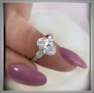 950 Platinum 1.20 Ct IGI GIA Lab Grown Diamond Engagement Ring Oval Cut - Picture 1 of 10