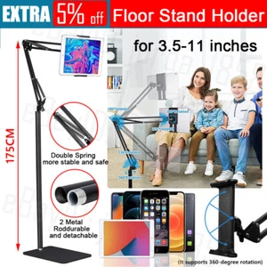 Adjustable Hands Free Floor Stand Holder For Tablet iPad iPhone up to 11inch - Picture 1 of 12