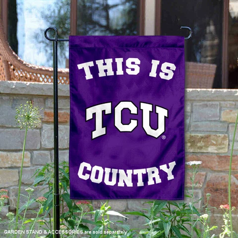 TCU Horned Frogs This is Horned Frogs Country Garden Flag and Yard Banner Cover