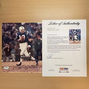 Johnny Unitas Signed Autographed 8x10 Color Photo PSA LOA COLTS - Picture 1 of 12