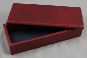 High-End Pen Box - Mahogany Wood w/Blue Interior Pen Box - 2 BOXES - Picture 1 of 7