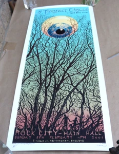 2004 A PERFECT CIRCLE ROCK CITY ENGLAND CONCERT POSTER ART SIGNED EMEK & DOODLE - Picture 1 of 8