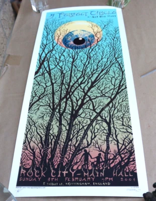 2004 A PERFECT CIRCLE ROCK CITY ENGLAND CONCERT POSTER ART SIGNED EMEK & DOODLE - Image 1 of 4