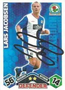 LARS JACOBSEN SIGNED BLACKBURN 2009/2010 MATCH ATTAX TRADING CARD+COA - Picture 1 of 1